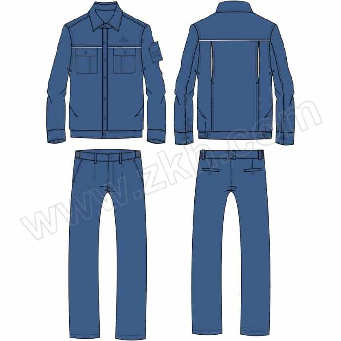JINYI/金翼 宁煤夏季工作服 NMXZLS-175 175 蓝色 1套