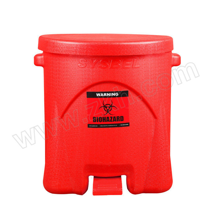 SYSBEL/西斯贝尔 耐腐蚀垃圾桶 WA8109200 6gal/22.7L 红色 1台