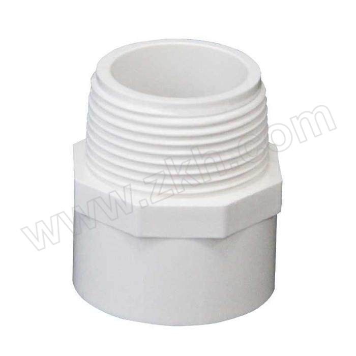 CHAOYUE/超越 PVC给水用粘接式外丝直通 CY-P-PVC1 公称外径32mm 白色/灰色随机发货 PVC-U 1个