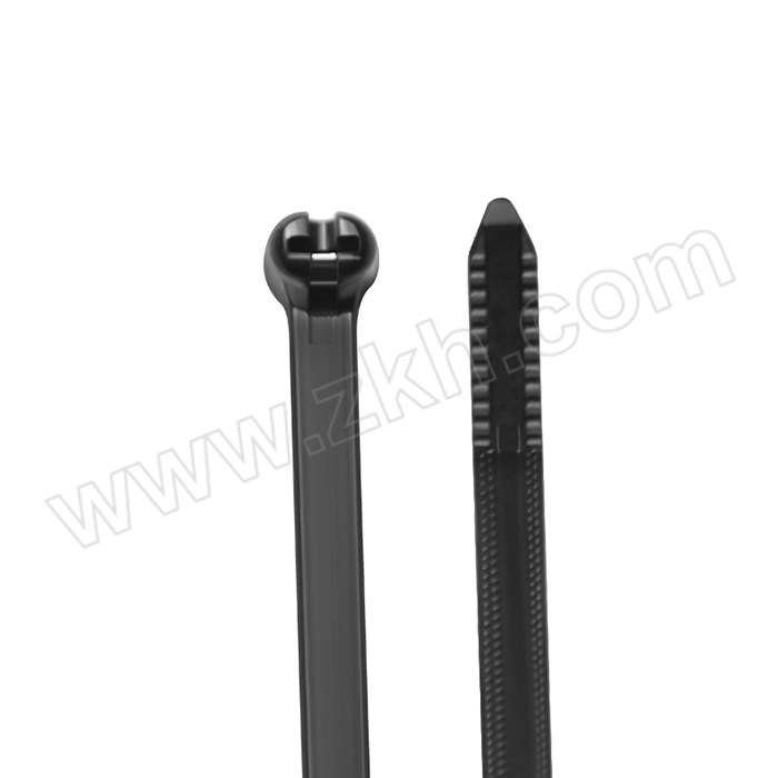 JKR/捷凯锐 不锈钢嵌片锁紧式黑色尼龙扎带 JKR-QP3.6L368 3.6×368mm 100条 1包