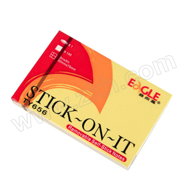 EAGLE/益而高 便利贴 TY656 50×75mm 100页×12本 黄色 1包