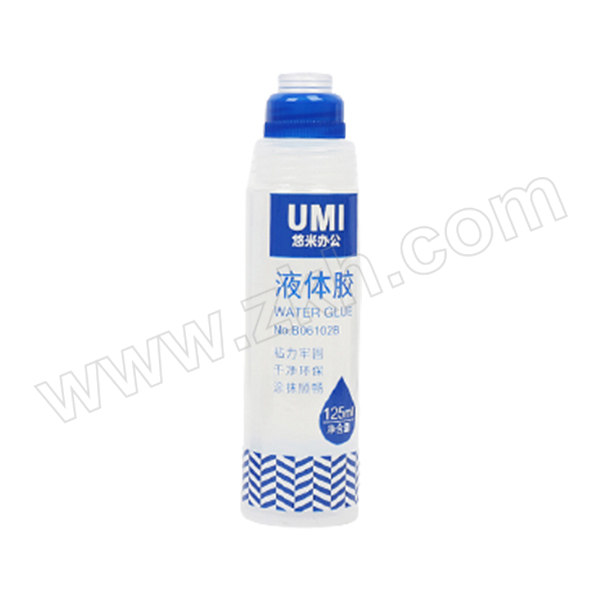 UMI/悠米 透明液体胶水 B06102B 125mL×8支 蓝色 1盒