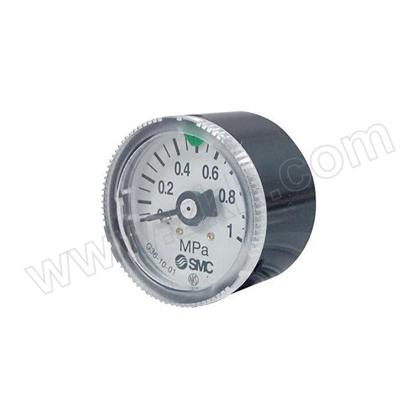 SMC G36系列圆形压力表 G36-10-01 压力范围0~1MPa 标准式 表盘外径37.5mm 接口R1/8 1个