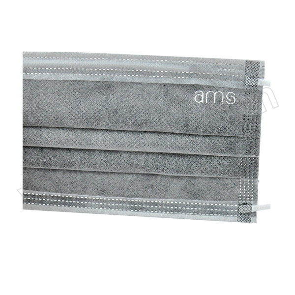 AMS/安美尚 一次性活性炭无纺布口罩 A601 灰色 BFE95 耳戴式 50个 1盒