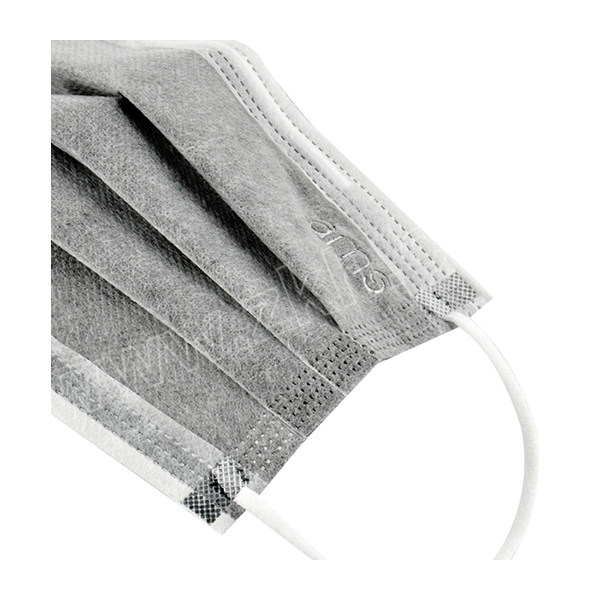 ams安美尚一次性活性炭无纺布口罩a601灰色bfe95耳戴式50个1盒