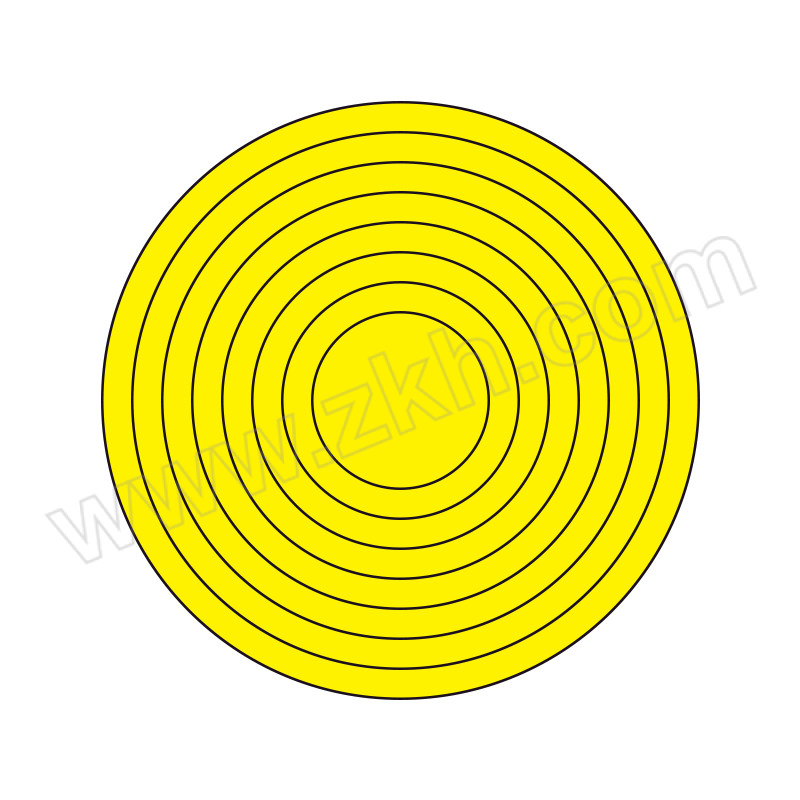 HYSTIC/海斯迪克 HK-830系列压力表标识贴 黄色 不干胶 φ10cm 整圆 1张