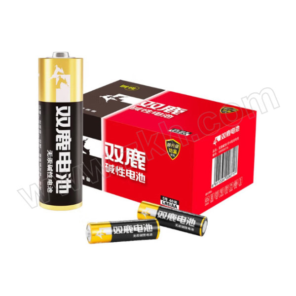 PAIRDEER/双鹿 碱性电池 LR6 2B 5号 40粒装 1盒