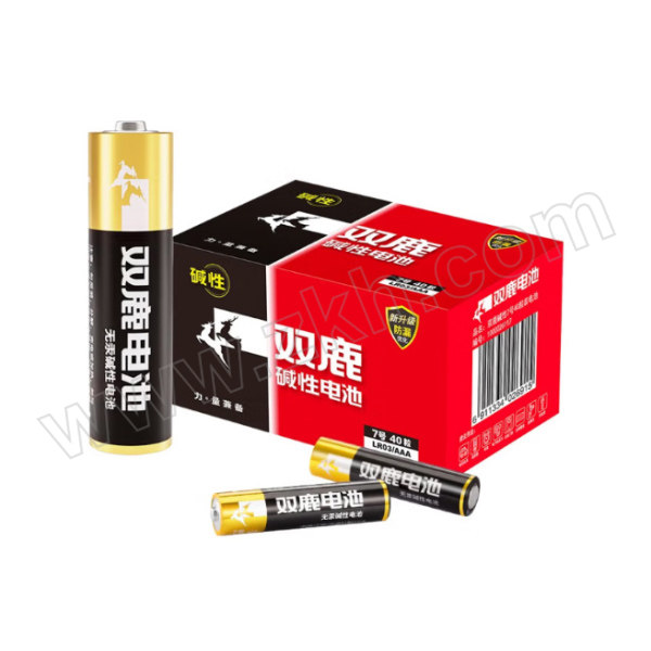 PAIRDEER/双鹿 碱性电池 LR03 2B 7号 40粒装 1盒