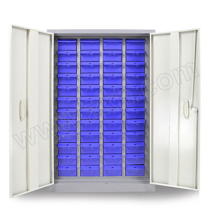 JOYH/震海 48抽蓝色带门零件柜 柜子尺寸640×280×990mm 灰色柜体 每抽标配2块隔片 中号抽屉内规格尺寸115×212×65mm 1台