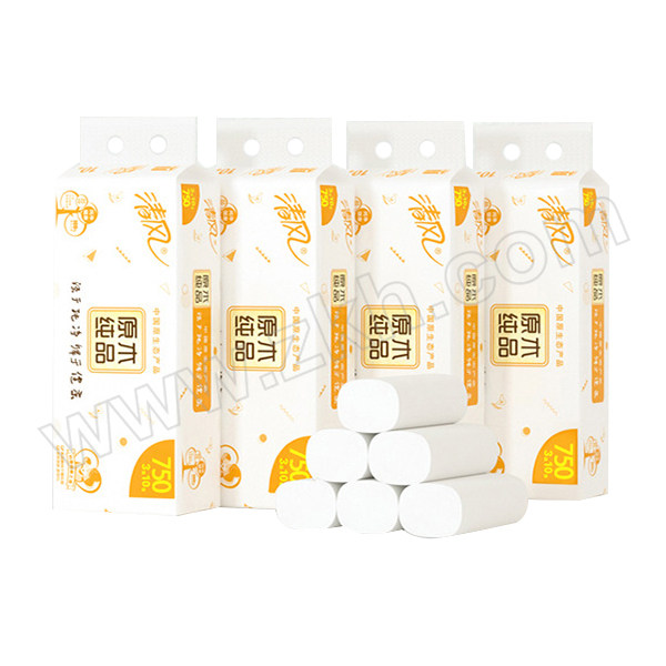 BREEZE/清风 原木纯品无芯卷纸 B02B7MCN6(旧型号B02B7MCN5混发) 四层 150×112mm 75g×10卷×10提 1箱