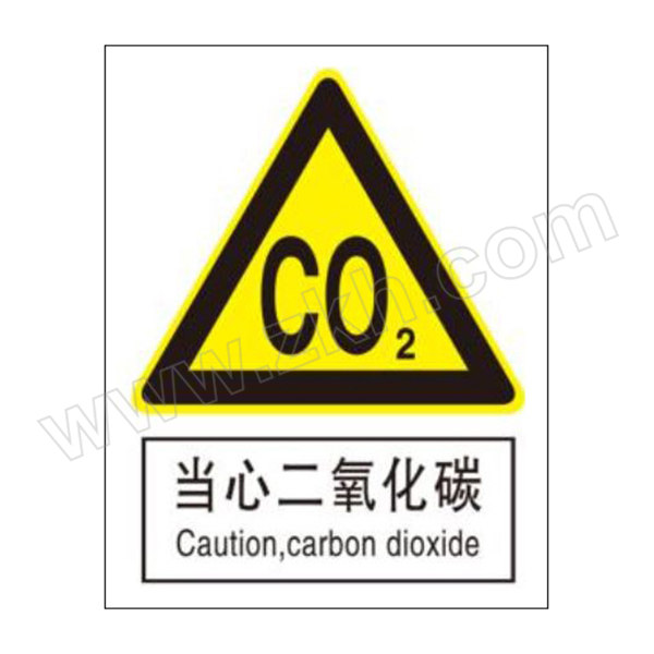 BLIVE 国标4型警告类安全标识牌(当心二氧化碳) BL-PP-32420 400×500mm PP工程塑料 1片