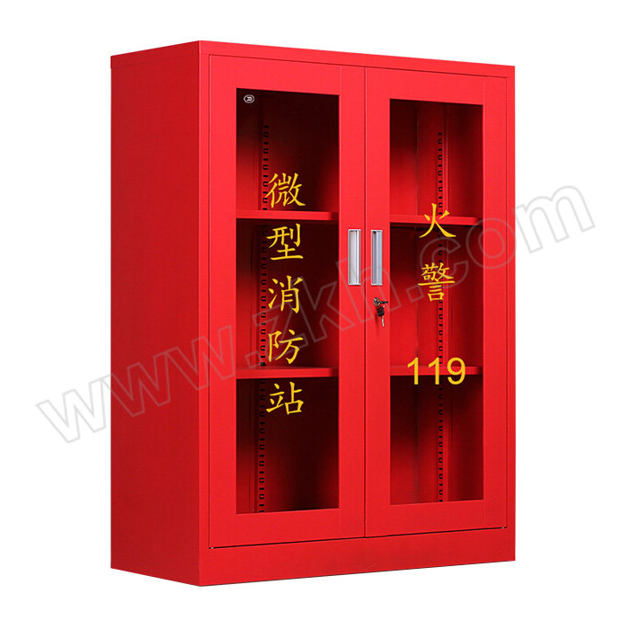 SHENGYUEXINMEI/盛悦欣美 1.2m高玻璃门消防柜 900×390×1200mm 红色 1台