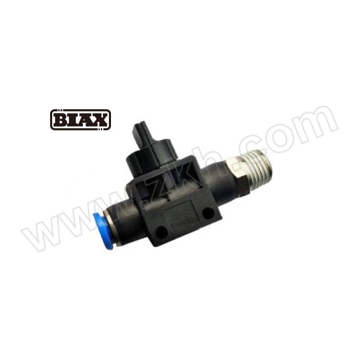 BIAX 由插管端流向螺纹端型手控阀 HVFS06-03(B) 两位两通 接口6mm 1个