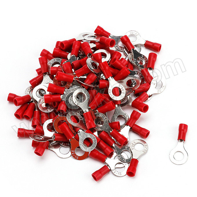 ELECALL/伊莱科 预绝缘端子 RV1.25-4S 适用线径1.25mm² 红色 100个 1包