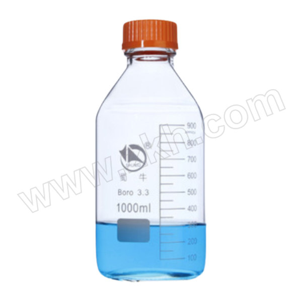 SHUNIU/蜀牛 3.3高硼硅丝口试剂瓶 1L 透明 1个