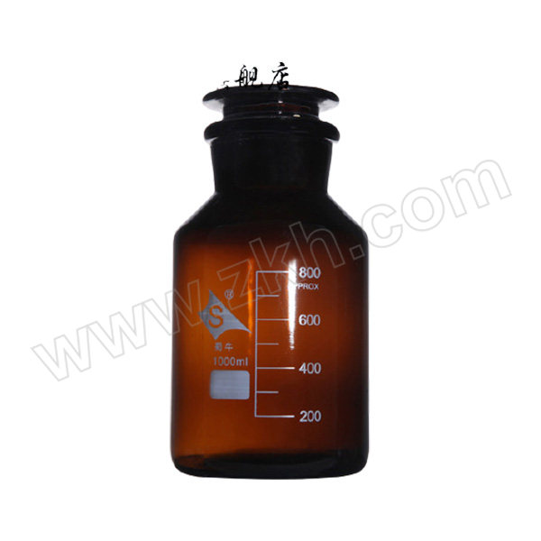 SHUNIU/蜀牛 中性料广口试剂瓶(棕色) 1L 60/32mm 1个