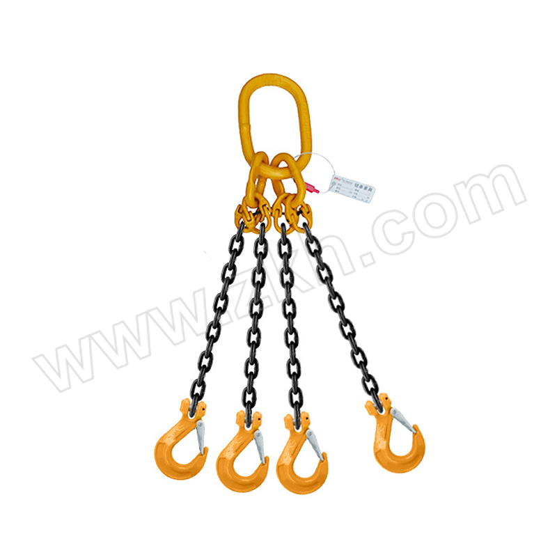 PPU/品尔优 四腿链条成套索具(羊角滑钩) UCR4-06 0≤45°额定载荷2.35t 45°＜0≤60°额定载荷1.68t 使用长度1m 1套