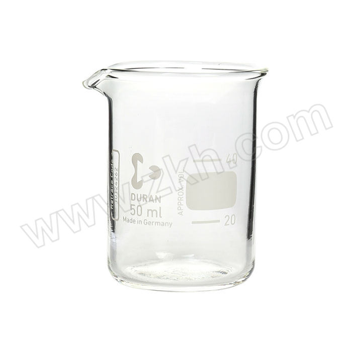 DURAN/杜兰 玻璃低型烧杯 211061706 50mL 42×60mm 1个
