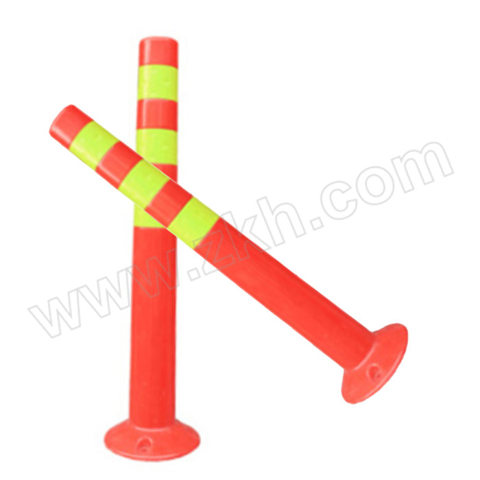 JUYUAN/聚远 弹力道路安全防护栏 PU警示柱 70cm 红黄色 1根