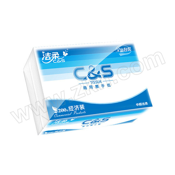 C&S/洁柔 商用擦手纸 JC005-21A 225×222mm 单层 200抽×21包 1袋