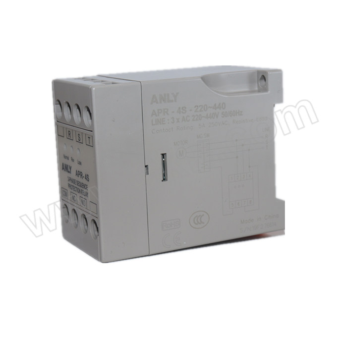 ANLY/安良 三相相序保护继电器 APR-4S 电源电压AC220~440V 1台