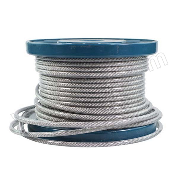 PPU/品尔优 304包塑不锈钢钢丝绳 7×7-包塑前1mm包塑后1.2mm-10M-可定制 包塑前直径1mm包塑后直径1.2mm 额载15.75kg 使用长度10M 1根