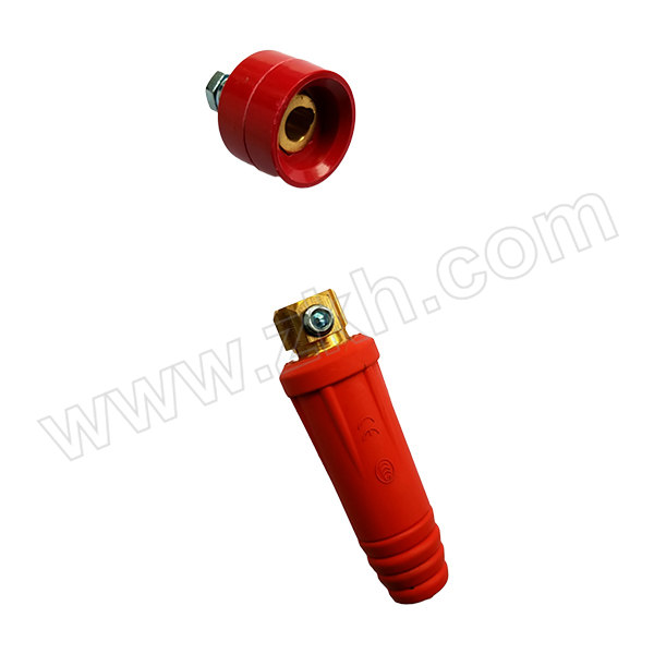 JILI/集力 电焊机快速接头 DKJ35-50(欧式、红色) 公头×1个 母头×1个 1套