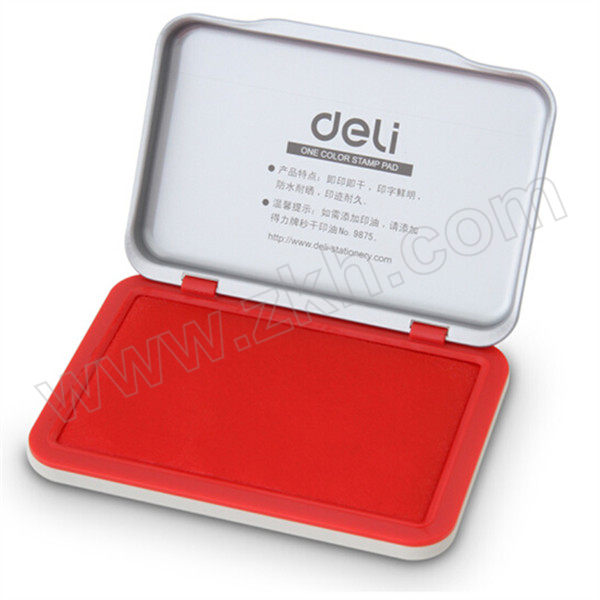 DELI/得力 印台 9891 104×71mm 红色 1个