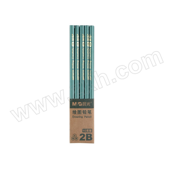 M&G/晨光 铅笔六角木杆 AWP35715  2B 绿色 10支 1盒