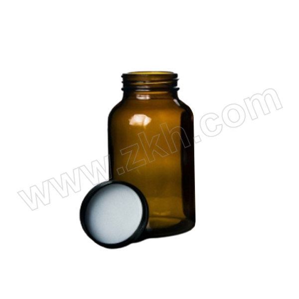 HEQIGLASS/禾汽 棕色广口玻璃瓶 B-019836 250mL PP瓶盖+PP垫片 1只