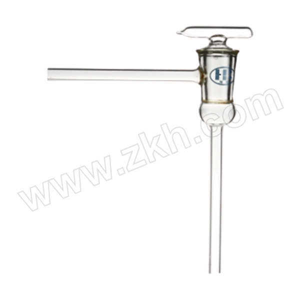 HEQIGLASS/禾汽 二通单支真空活塞 B-009103 支管外径14mm 孔径8mm 1只