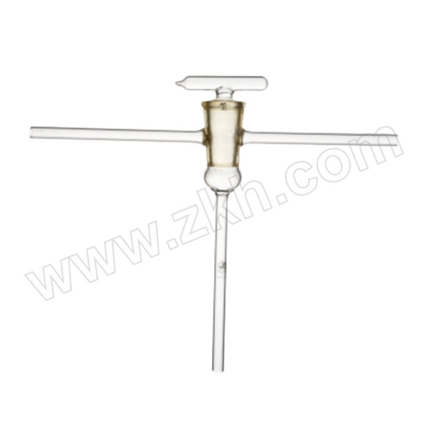 HEQIGLASS/禾汽 三通双支真空活塞 B-009302 支管外径13mm 孔径6mm 1只