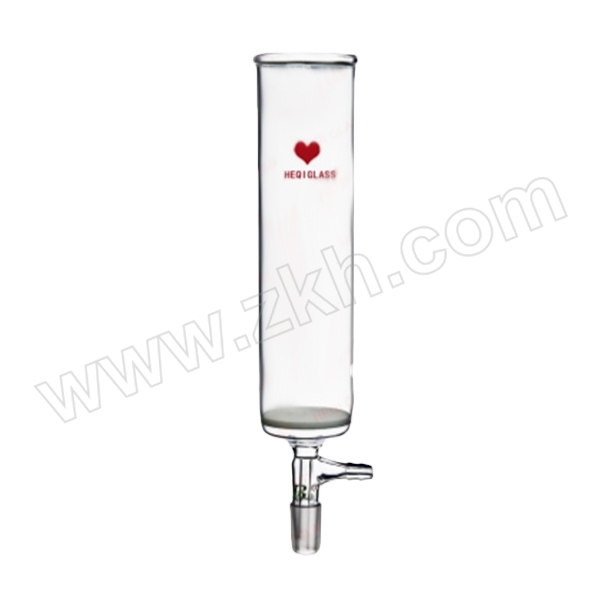 HEQIGLASS/禾汽 具标塞砂板抽咀层析柱 B-020901 内径30mm 有效长度200mm 24/29 1只