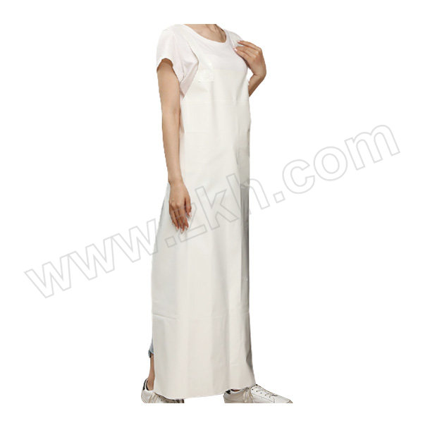 XYFH/轩延防护 耐油PVC背带式防水围裙 WQ207 均码 白色 约110cm 1条