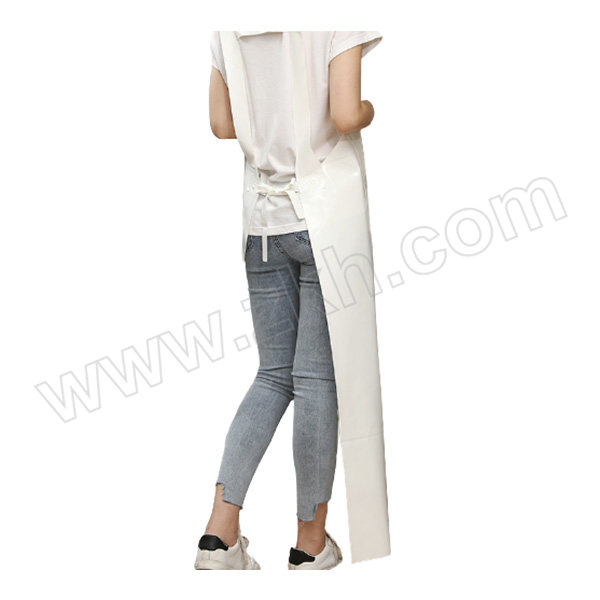 XYFH/轩延防护 耐油PVC背带式防水围裙 WQ207 均码 白色 约110cm 1条