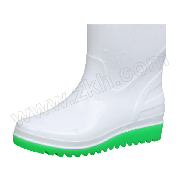 XYFH/轩延防护 白色平跟绿底中筒卫生靴 SPYX521 37码 1双