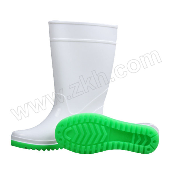XYFH/轩延防护 白色平跟绿底中筒卫生靴 SPYX521 37码 1双