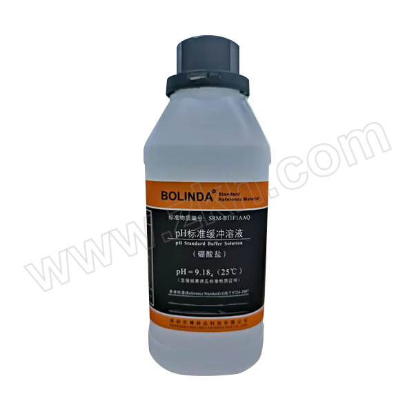 BOLINDA/博林达 pH标准缓冲溶液(四硼酸钠） B11F1AAQ pH=9.184(25℃) 500mL 1瓶