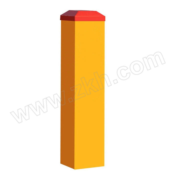 QXSIGN/标识牌专家 PVC标志桩(免费定制内容) QSB405B2 110×110×1000mm 黄色 抗酸碱 适温性强 美观醒目 1根