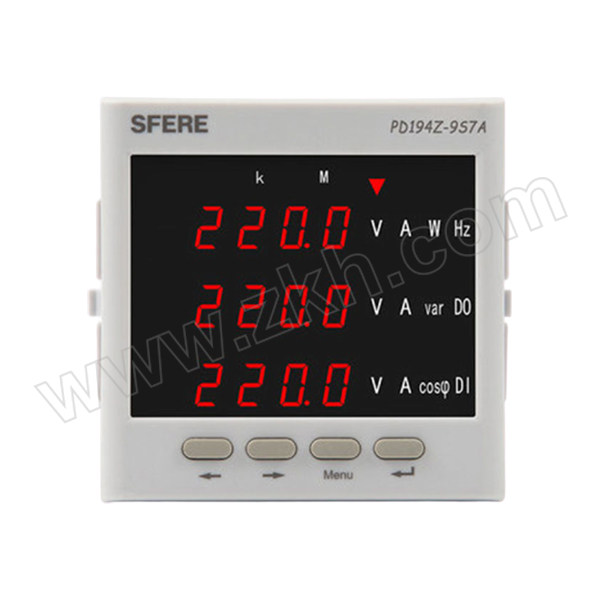 SFERE/斯菲尔 PD19系列多功能电力仪表 PD194Z-9S7A AC380V/5A 3P 4W 1台