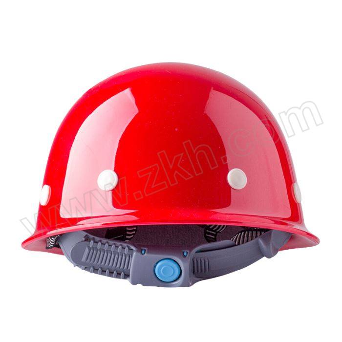 XINGONG/星工 工地施工玻璃钢盔式安全帽按键款 XG-3 红色 8点式帽衬 涤纶吸汗带 斜插下颌带 1顶