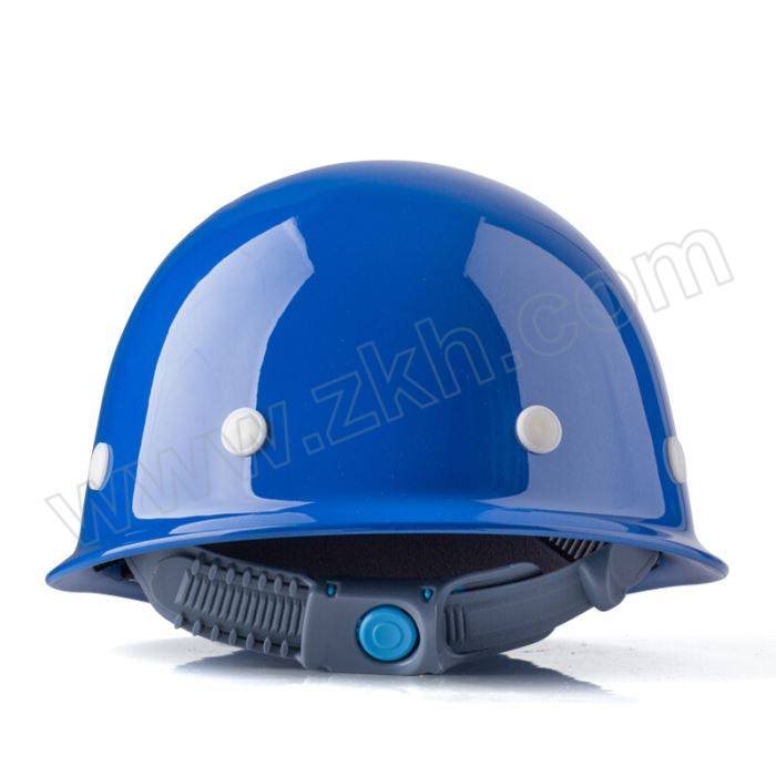 XINGONG/星工 工地施工玻璃钢盔式安全帽按键款 XG-3 蓝色 8点式帽衬 涤纶吸汗带 斜插下颌带 1顶