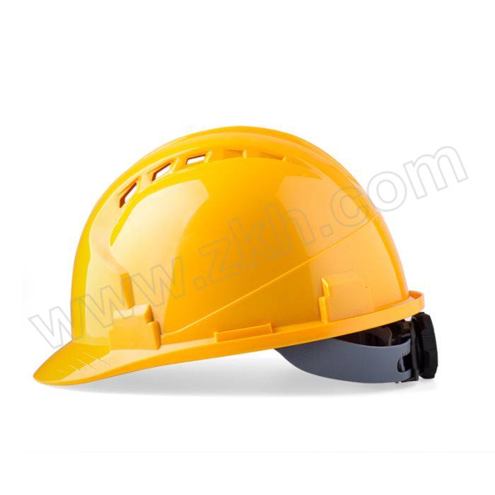 XINGONG/星工 ABS进口三筋透气工地施工电力领导安全帽 XGA-5 黄色 4点式帽衬 涤纶吸汗带 斜插下颌带 1顶