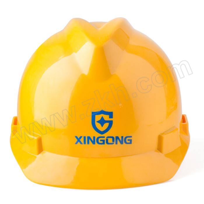 XINGONG/星工 ABS安全帽电力V型绝缘防砸安全帽 XGV-2 黄色 4点式帽衬 涤纶吸汗带 斜插下颌带 1顶