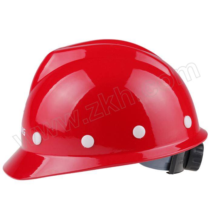 XINGONG/星工 工地玻璃钢V型领导监理安全帽 XGV-3 红色 8点式帽衬 涤纶吸汗带 斜插下颏带 1顶