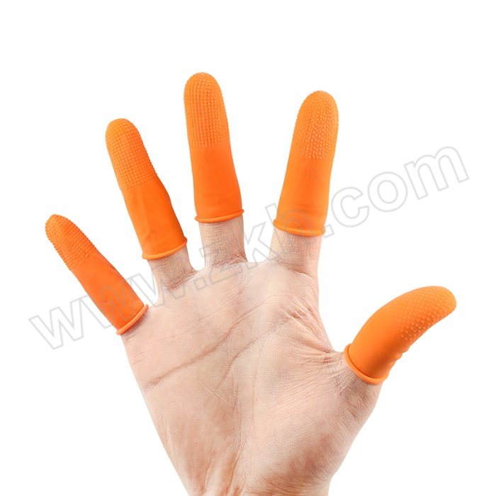 SHANGKE/上柯 乳胶手指套 B2037 L 29号 橙色 100只 1包