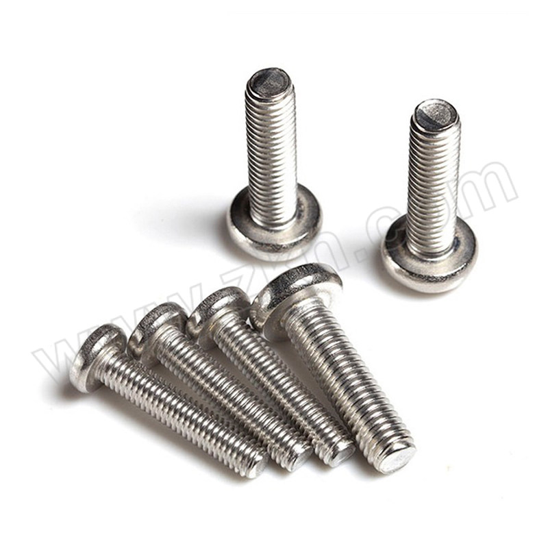 QD/强达螺丝 GB823 十字槽小盘头螺钉 不锈钢304 A2-70 本色 全牙 粗牙 M6×12 1个