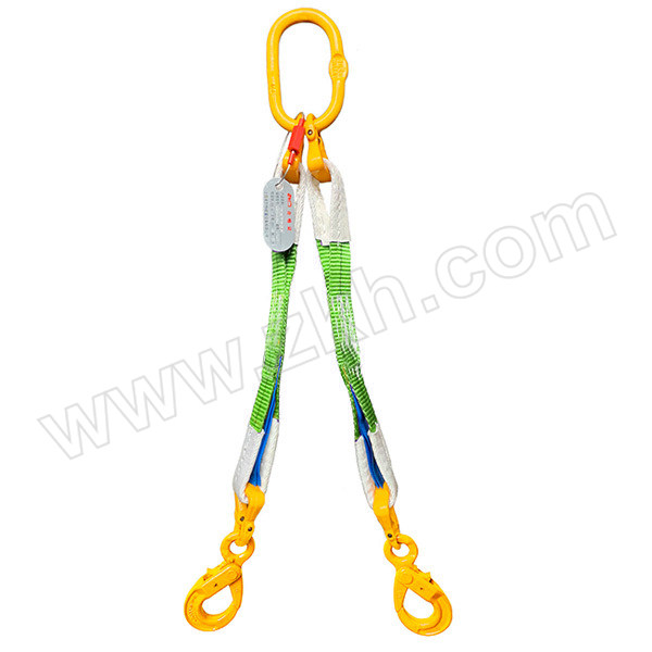 PPU/品尔优 双腿扁平吊装带成套索具(眼型安全钩) 1T-3M 1套