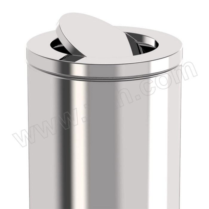 KELIBANG/科力邦 翻盖式不锈钢垃圾桶 KB1025 250×250×610mm 18L 不锈钢本色 小号 1个