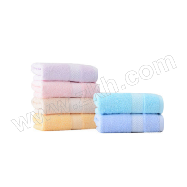 GRACE/洁丽雅 纯棉强吸水毛巾 6732 76×35cm 兰色/棕色/黄色/红色/紫色/宝兰色随机 100%含棉 1条
